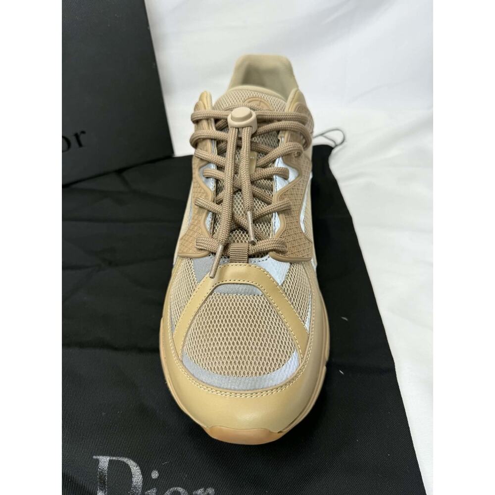 Dior B24 Beige Mesh Leather Trainers Size 46 EU/ 13 US SPB-TS 343339 - Picture 12 of 13